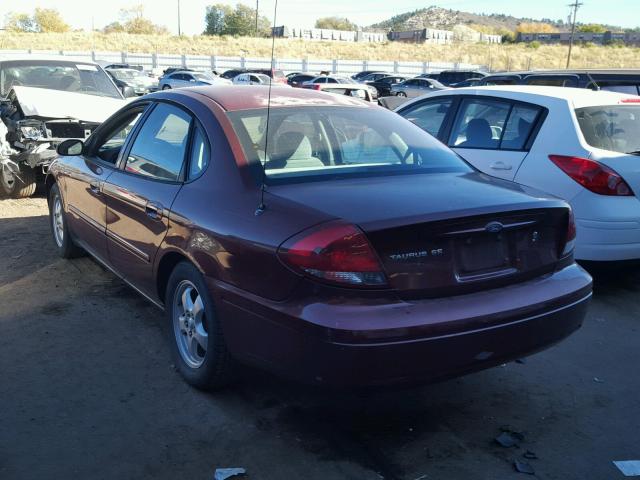 1FAFP53255A120397 - 2005 FORD TAURUS SE MAROON photo 3