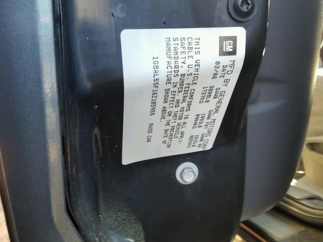 1G8AL55F16Z185955 - 2006 SATURN ION LEVEL 银色 照片 10