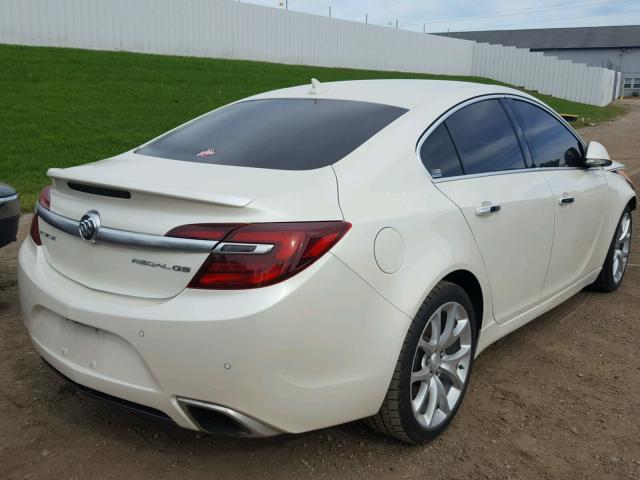 2G4GT5GX4E9221678 - 2014 BUICK REGAL GS WHITE photo 4