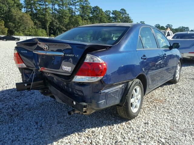 4T1BE32K46U155268 - 2006 TOYOTA CAMRY BLUE photo 4