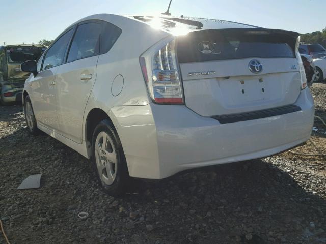 JTDKN3DU0A1240797 - 2010 TOYOTA PRIUS WHITE photo 3