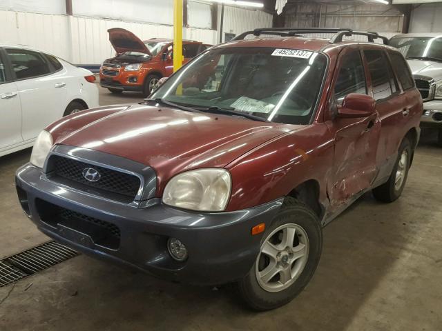 KM8SC13D42U252409 - 2002 HYUNDAI SANTA FE G RED photo 2