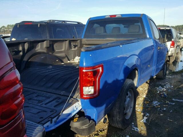 1FTMF1C86GKD30103 - 2016 FORD F150 BLUE photo 4