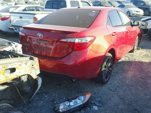 5YFBURHE5FP359845 - 2015 TOYOTA COROLLA L RED photo 4