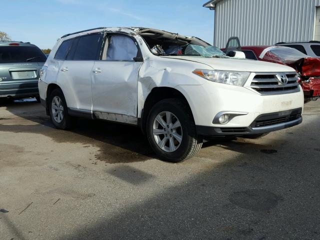 5TDBK3EH9DS195098 - 2013 TOYOTA HIGHLANDER WHITE photo 1