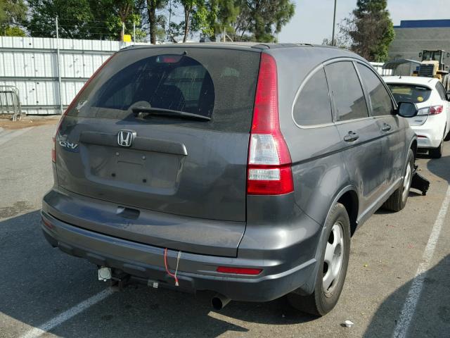 5J6RE3H30BL023587 - 2011 HONDA CR-V LX GRAY photo 4