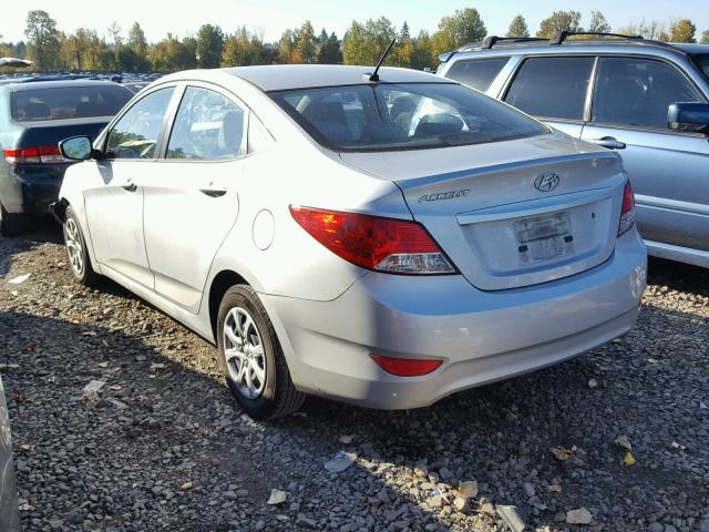 KMHCT4AE7DU501936 - 2013 HYUNDAI ACCENT GLS SILVER photo 3