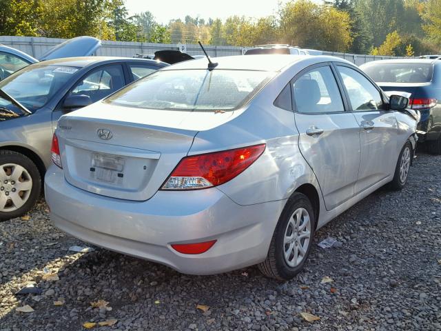 KMHCT4AE7DU501936 - 2013 HYUNDAI ACCENT GLS SILVER photo 4