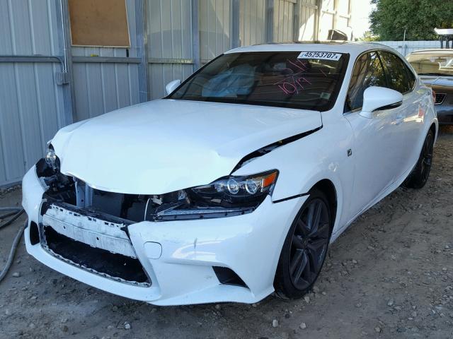 JTHBF1D22F5063782 - 2015 LEXUS IS WHITE photo 2