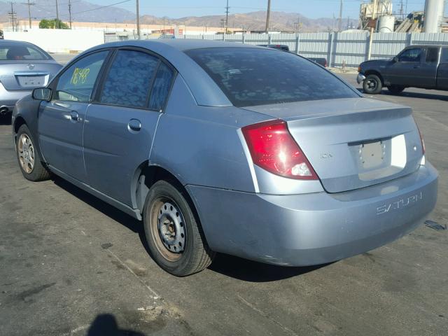 1G8AJ52F43Z190458 - 2003 SATURN ION LEVEL BLUE photo 3