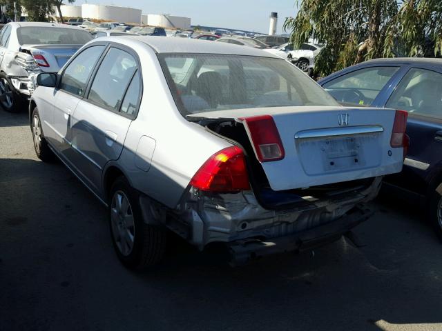 2HGES26711H513935 - 2001 HONDA CIVIC SILVER photo 3