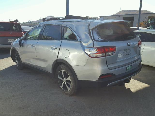 5XYPHDA56GG041116 - 2016 KIA SORENTO EX SILVER photo 3