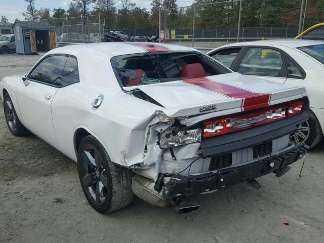 2C3CDYAG5EH183253 - 2014 DODGE CHALLENGER WHITE photo 3