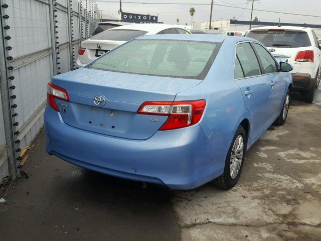 4T1BF1FK3DU653244 - 2013 TOYOTA CAMRY L BLUE photo 4