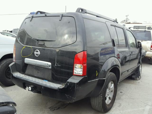 5N1AR18U36C647857 - 2006 NISSAN PATHFINDER BLACK photo 4