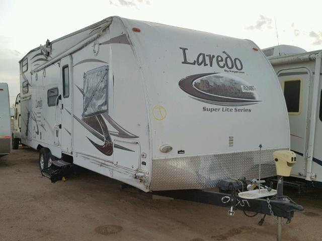 4YDT30222BV601075 - 2011 KEYSTONE LAREDO WHITE photo 1