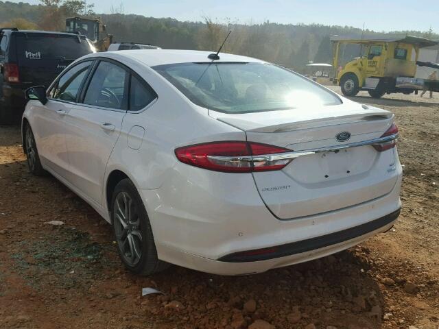 3FA6P0HD7HR256490 - 2017 FORD FUSION SE WHITE photo 3