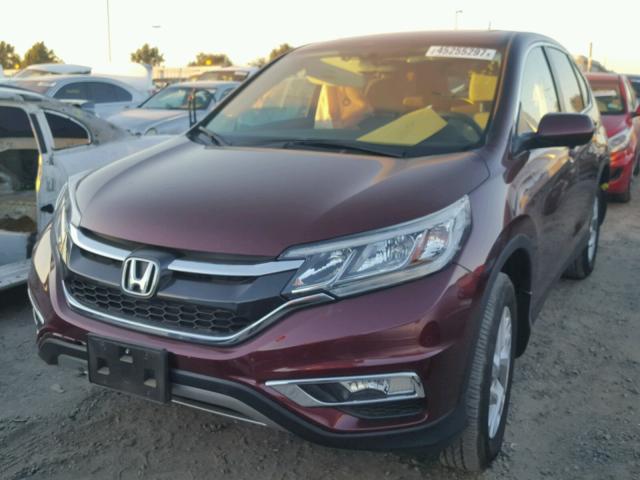 2HKRM4H58GH626962 - 2016 HONDA CR-V EX BURGUNDY photo 2