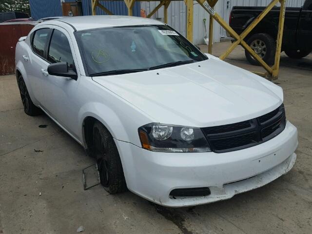 1C3CDZAB4EN228149 - 2014 DODGE AVENGER SE WHITE photo 1