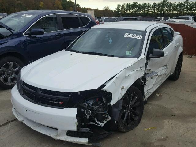 1C3CDZAB4EN228149 - 2014 DODGE AVENGER SE WHITE photo 2