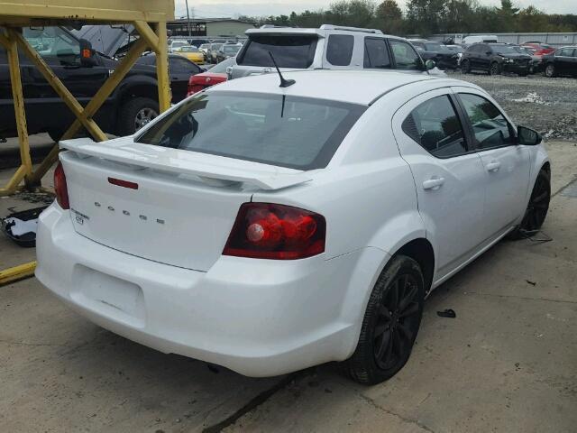 1C3CDZAB4EN228149 - 2014 DODGE AVENGER SE WHITE photo 4