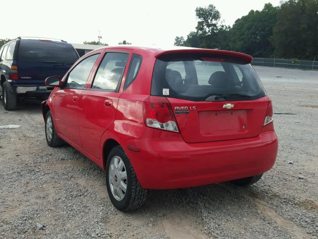 KL1TJ62674B210644 - 2004 CHEVROLET AVEO LS RED photo 3
