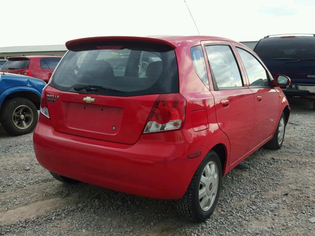 KL1TJ62674B210644 - 2004 CHEVROLET AVEO LS RED photo 4