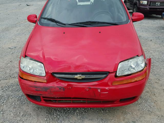 KL1TJ62674B210644 - 2004 CHEVROLET AVEO LS RED photo 7