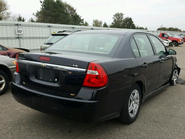 1G1ZS58F97F187729 - 2007 CHEVROLET MALIBU LS BLACK photo 4