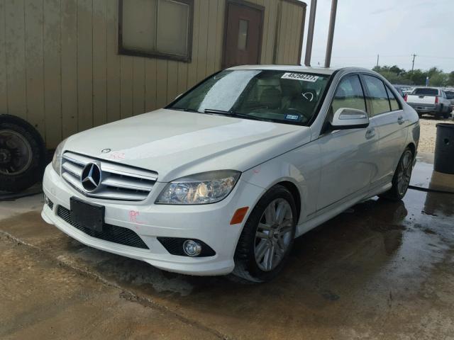 WDDGF54X39R067076 - 2009 MERCEDES-BENZ C 300 WHITE photo 2