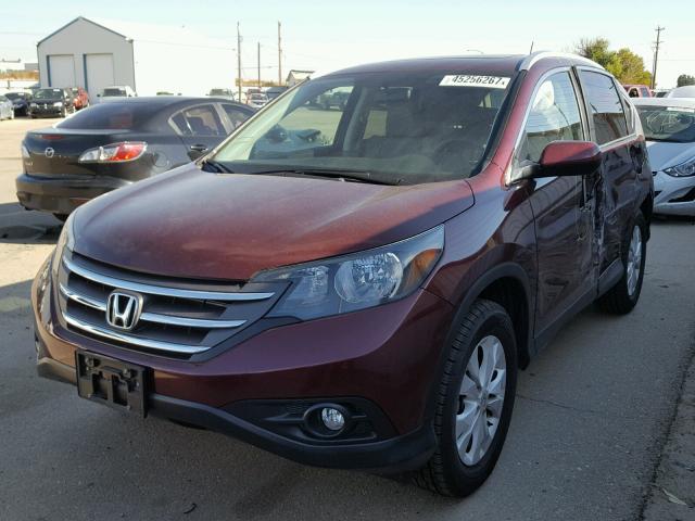 5J6RM4H78EL046079 - 2014 HONDA CR-V EXL RED photo 2