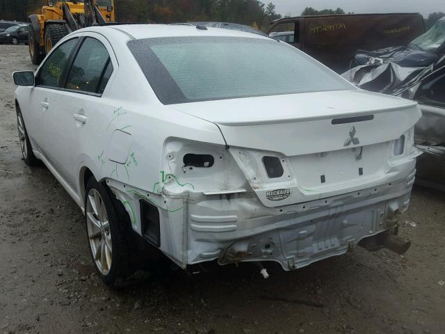 4A32B3FF0CE023654 - 2012 MITSUBISHI GALANT ES WHITE photo 3