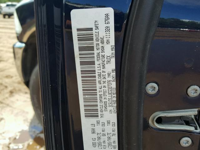 3C6UD5JL8CG327376 - 2012 DODGE RAM 2500 S BLUE photo 10