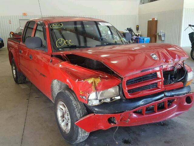 1B7GL2ANXYS607048 - 2000 DODGE DAKOTA RED photo 1