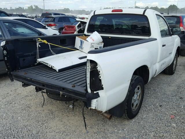 5TENX4CN4AZ730348 - 2010 TOYOTA TACOMA WHITE photo 4