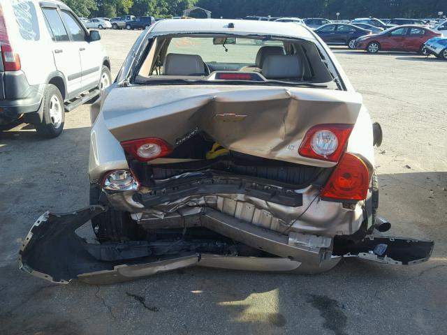 1G1ZJ57798F268633 - 2008 CHEVROLET MALIBU 2LT BEIGE photo 9