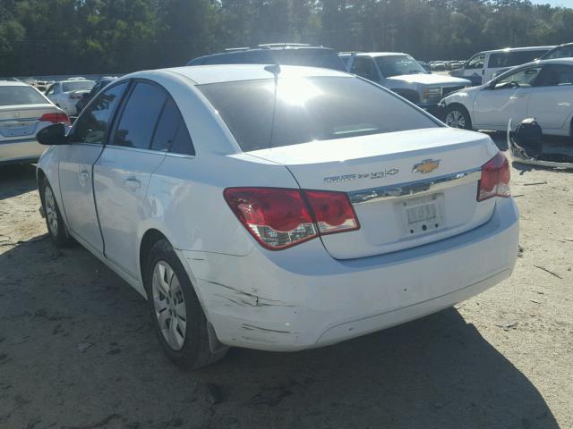 1G1PC5SH0C7404300 - 2012 CHEVROLET CRUZE LS WHITE photo 3