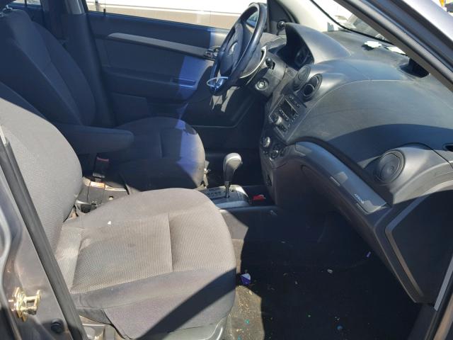 KL1TD56617B075502 - 2007 CHEVROLET AVEO BASE Gri fotoğraf 5