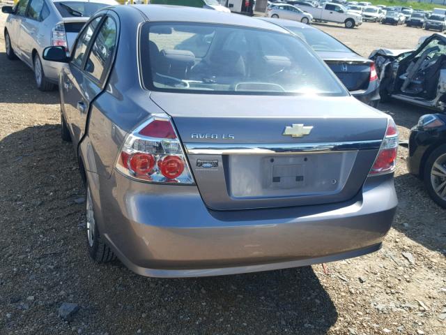 KL1TD56617B075502 - 2007 CHEVROLET AVEO BASE Gri fotoğraf 9