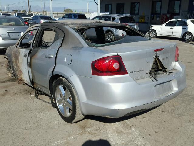 1B3BD4FB7BN563146 - 2011 DODGE AVENGER EX SILVER photo 3