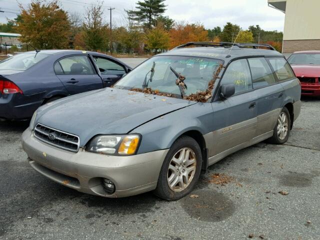 4S3BH675317640878 - 2001 SUBARU LEGACY OUT GREEN photo 2