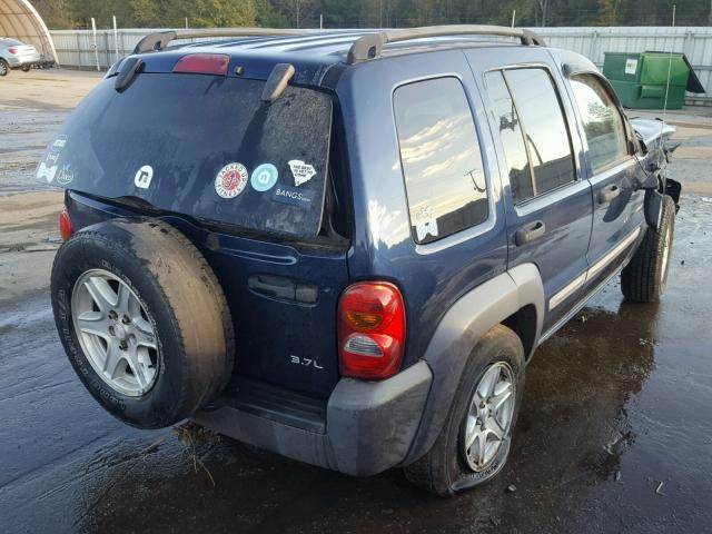 1J4GK48K63W535268 - 2003 JEEP LIBERTY SP BLUE photo 4