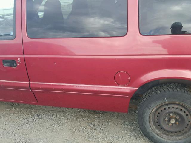 2P4GH2533SR182982 - 1995 PLYMOUTH VOYAGER BURGUNDY photo 9