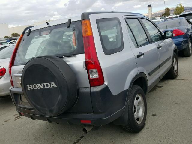 JHLRD68542C025406 - 2002 HONDA CR-V LX SILVER photo 4