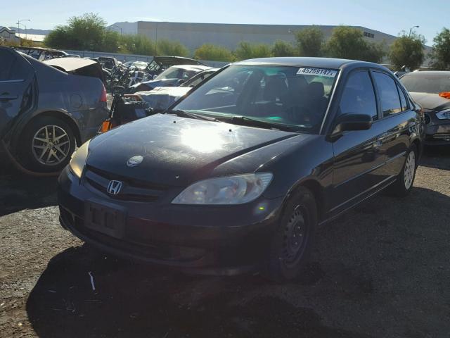 2HGES15674H603002 - 2004 HONDA CIVIC BLACK photo 2