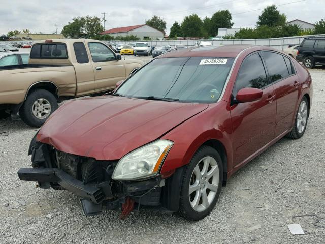 1N4BA41E28C819647 - 2008 NISSAN MAXIMA SE RED photo 2