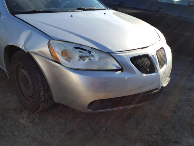 1G2ZF58B974189991 - 2007 PONTIAC G6 VALUE L SILVER photo 9