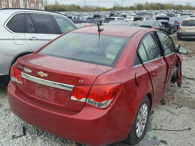 1G1PF5S98B7104308 - 2011 CHEVROLET CRUZE LT RED photo 4