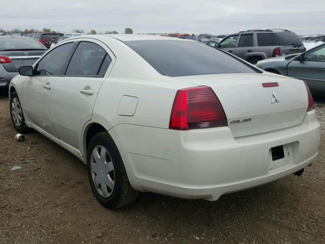 4A3AB36F27E028811 - 2007 MITSUBISHI GALANT ES WHITE photo 3