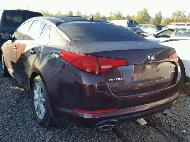 5XXGN4A71CG052372 - 2012 KIA OPTIMA EX MAROON photo 3